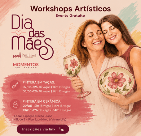 Imagem do(a) Oficinas de Pintura em taças e Cerâmica