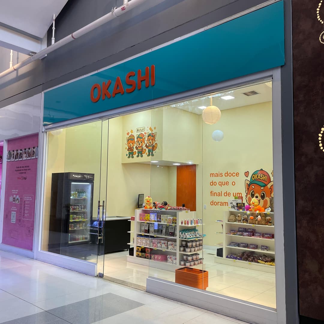 Logo da loja okashi doces